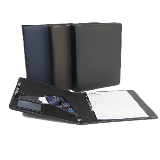 2K Sunum Klasörü 2 Halkalı Suni Deri 40 MM A5 Lacivert 534L resmi