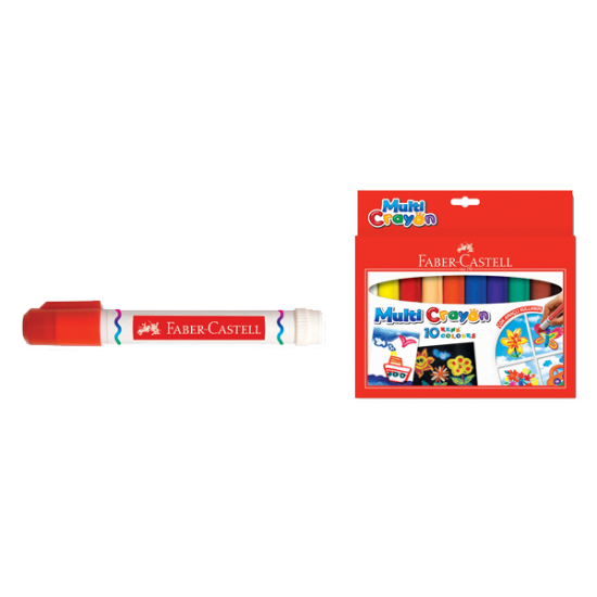 Faber-Castell Mum Pastel Boya Multi Crayon Karton Kutu Yuvarlak 10 LU 5281 112010 resmi