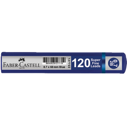 Faber-Castell Min Grip Süper Fine Lead 2B 120 Lİ 60 MM 0.7 MM Mavi 5090 127722 (12 Adet) resmi