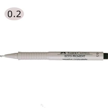 Faber-Castell Çizim Kalemi Ecco Pigment 0.2 MM Siyah 16 62 99 (10 Adet) resmi