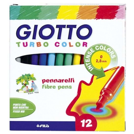 Giotto Keçeli Boya Kalemi 12 Renk 416000 resmi