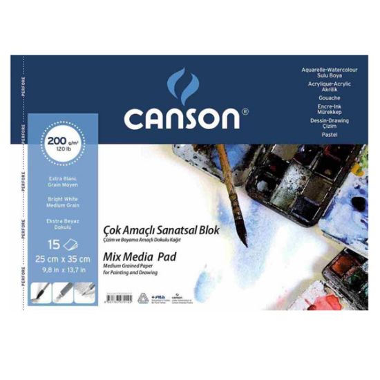 Canson Fınface 1557 Resim Blokları Çok Amaçlı 200 GR 25x35 15 YP resmi