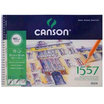 Canson 1557 Resim Ve Çizim Blok 180 GR 25x35 15 YP Resim Defteri resmi