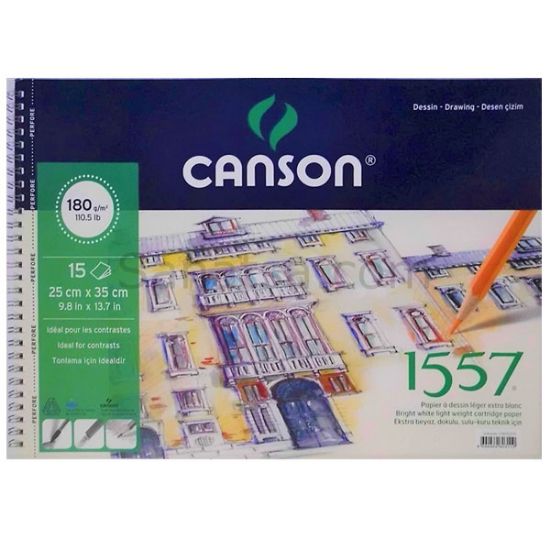 Canson 1557 Resim Ve Çizim Blok 180 GR 25x35 15 YP Resim Defteri resmi