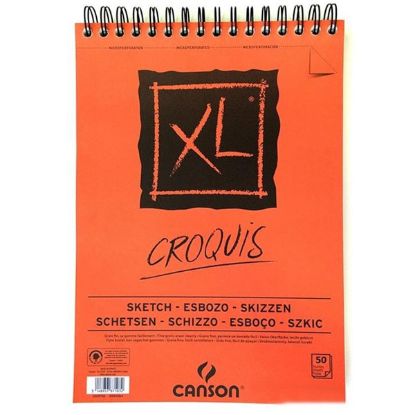 Canson Croquıs XL Eskiz 90 GR Üsten Spiralli A5 50 YP resmi