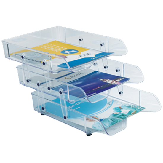 Ark Evrak Rafı Hareketli Plastik 3 Lü Şeffaf 2083 resmi