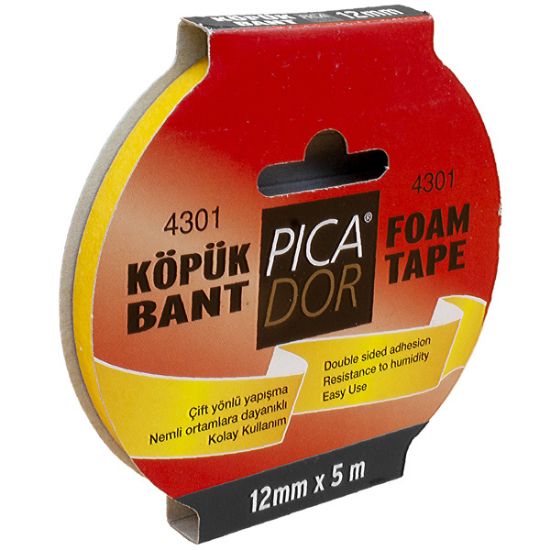 Picador Çift Taraflı Bant Köpük Rulo Askılı 12x 5 Mt 4301 resmi