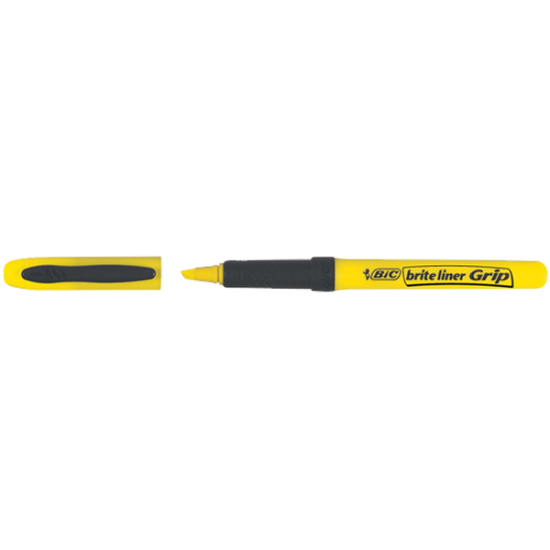 Bic Fosforlu Kalem Brite Line Grip Sarı Kalem Tipi 811 935 (12 Adet) resmi