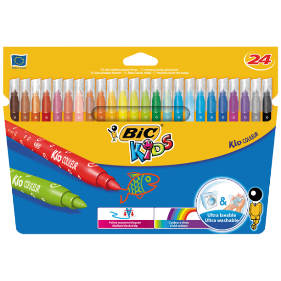 Bic Keçeli Boya Kalemi Kids Couleur 24 Renk 841800 resmi