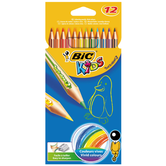 Bic Kuru Boya TropicolorS2 Tam Boy 12 Lİ 832566 resmi