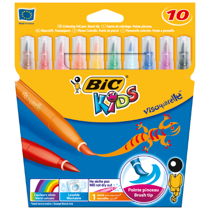 Bic Keçeli Boya Kalemi Visa 10 Renk 828964 resmi
