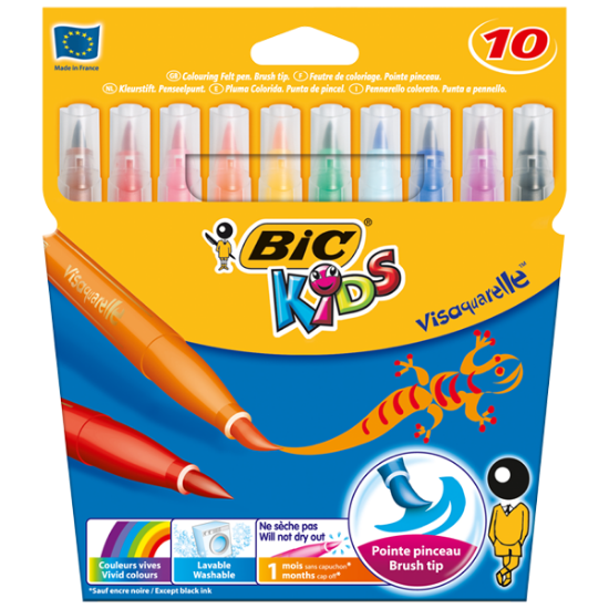Bic Keçeli Boya Kalemi Visa 10 Renk 828964 resmi