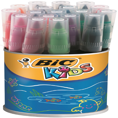 Bic Keçeli Boya Kalemi Visa Fırça Uç 18 Renk 828965 resmi