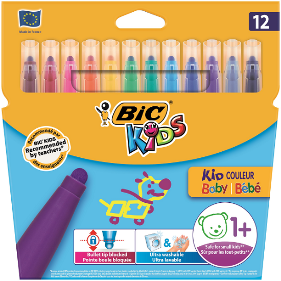 Bic Keçeli Boya Kalemi Kid Couleur Baby 12 Renk 902080 resmi