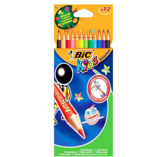 Bic Kuru Boya Evoltion Karton Kutu 12 Lİ 829029 resmi
