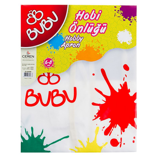 Bu-Bu Boyama Önlüğü 6-8 Yaş Su Geçirmez BUBU00006 resmi