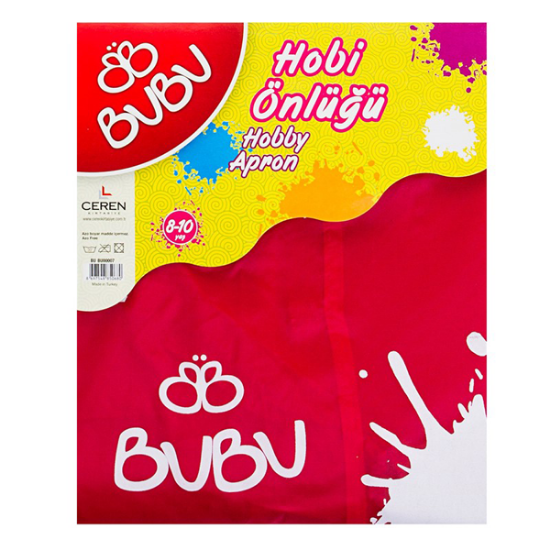 Bu-Bu Boyama Önlüğü 8-10 Yaş Su Geçirmez BUBU00007 resmi