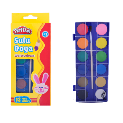 Play-Doh Sulu Boya 23 MM Küçük Boy 12 Renk PLAY-SU002 resmi