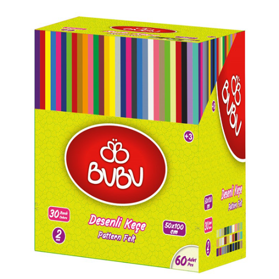 Bu-Bu Keçe Rulo Desenli 60 LI Stand BUBU-KES002 resmi