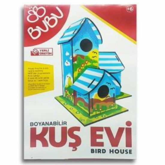 Bu-Bu Ahşap Boyama Kuş Evi BUBU-AC0006 resmi