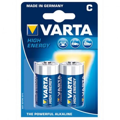 Varta Alkalin Orta Boy Pil C High Energy 2 Lİ resmi