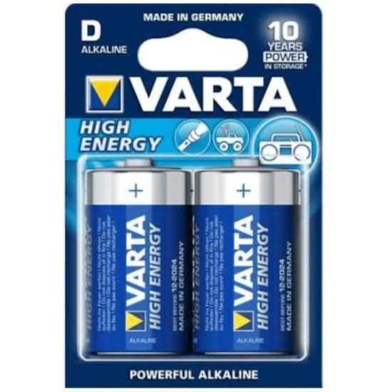 Varta Alkalin Büyük Boy Pil (D) High Energy 2 Lİ resmi