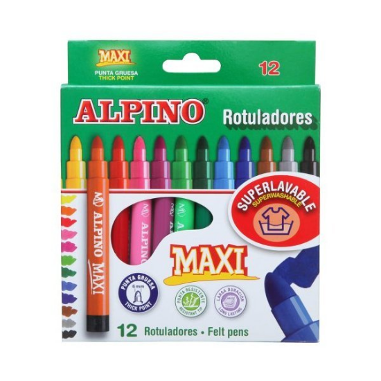 Alpino Keçeli Boya Kalemi Maxi 12 Lİ AR000006 resmi