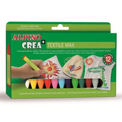 Alpino Mum Pastel Boya Crea Textil Wax 12 Lİ PX-01 resmi