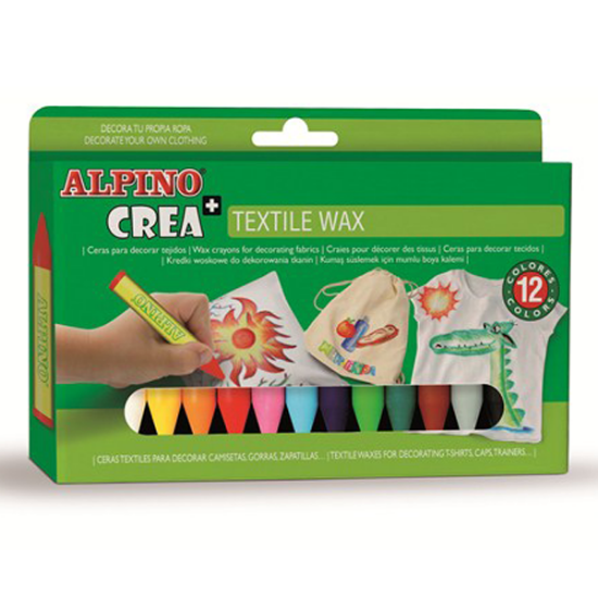Alpino Mum Pastel Boya Crea Textil Wax 12 Lİ PX-01 resmi