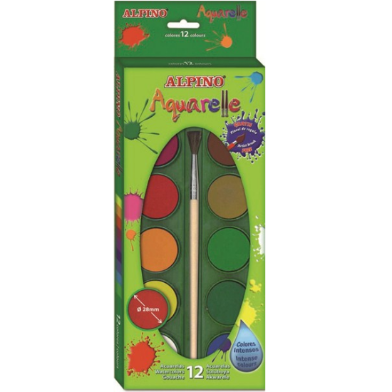 Alpino Sulu Boya 12 Renk AQ000001 resmi