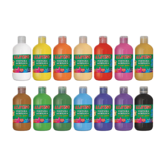 Alpino Akrilik Boya Şişe 250 ML Kahverengi DV-027 resmi