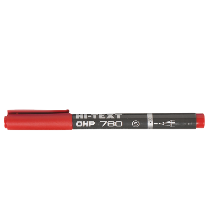 Hi-Text Asetat Kalemi Permanent S Seri Kırmızı 780 (12 Adet) resmi