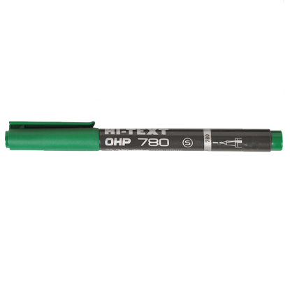 Hi-Text Asetat Kalemi Permanent S Seri Yeşil 780 (12 Adet) resmi