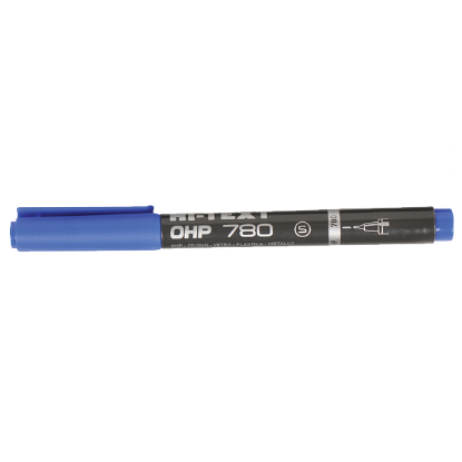 Hi-Text Asetat Kalemi Permanent S Seri Mavi 780 (12 Adet) resmi