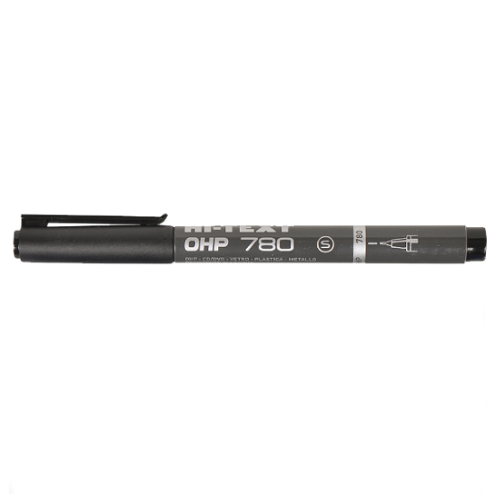 Hi-Text Asetat Kalemi Permanent S Seri Siyah 780 (12 Adet) resmi