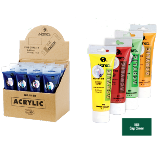 Maries Akrilik Boya 75 ML Sap Yeşil 815B-568 resmi