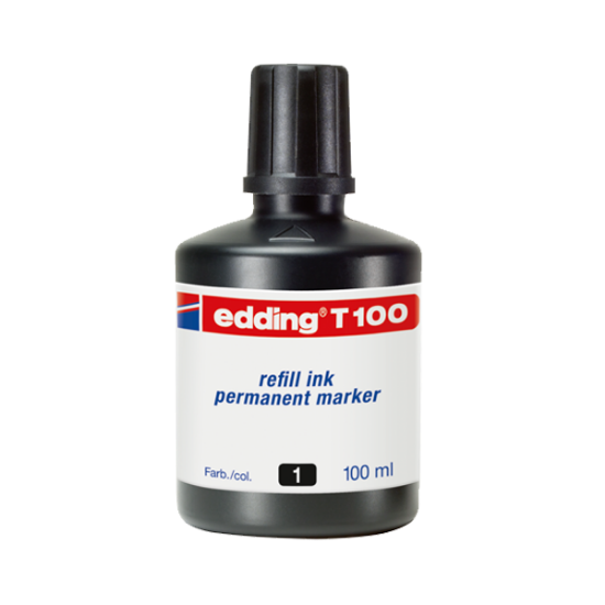 Edding Markör Mürekkebi Permanent Damlalıklı 100 ML Siyah T100 resmi