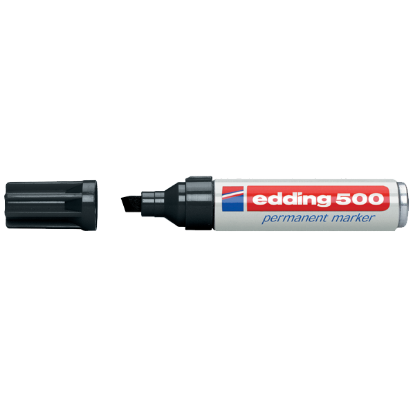 Edding Markör Permanent Kesik Uçlu 2-7 MM Siyah 500 (10 Adet) resmi
