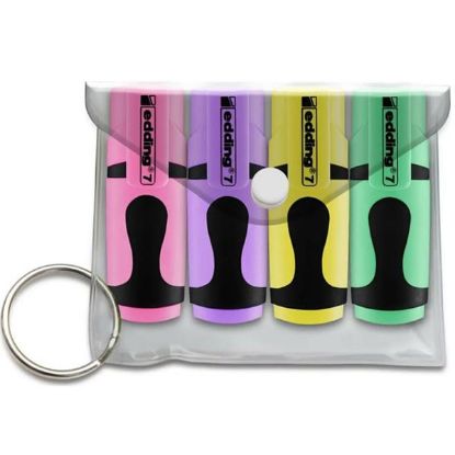 Edding Fosforlu Kalem Mini Pastel Renkler 4 Lü Poşet ED7P499PAS resmi