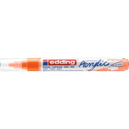 Edding Markör Akrilik Orta Uçlu 2-3 MM Fosforlu Turuncu 066 5100 (10 Adet) resmi
