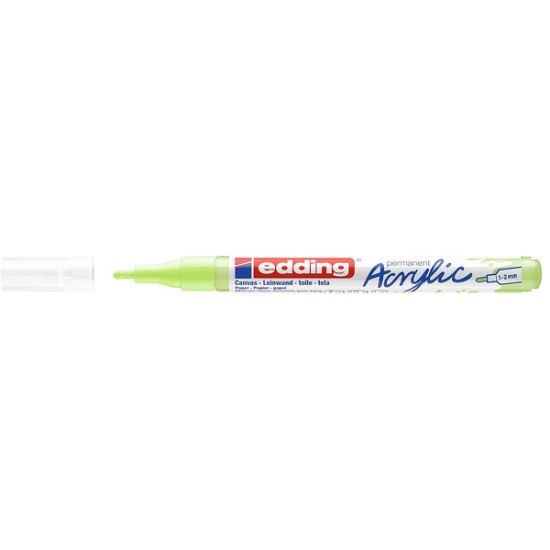 Edding Markör Akrilik İnce Uçlu 1-2 MM Pastel Yeşil 917 5300 (10 Adet) resmi