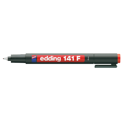 Edding Asetat Kalemi Permanent F Seri 0.6 MM Kırmızı 141F (10 Adet) resmi