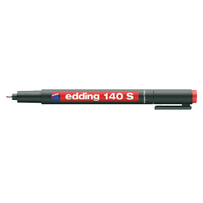 Edding Asetat Kalemi Permanent S Seri 0.3 MM Kırmızı 140 S (10 Adet) resmi