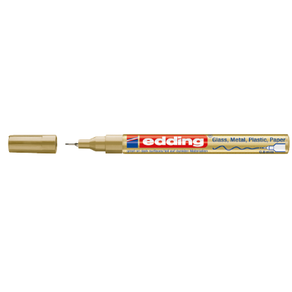 Edding Markör Dekor Boya 0.8 MM Yuvarlak Uçlu Altın 780 (10 Adet) resmi