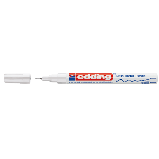 Edding Markör Dekor Boya 0.8 MM Yuvarlak Uçlu Beyaz 780 (1 Adet) resmi