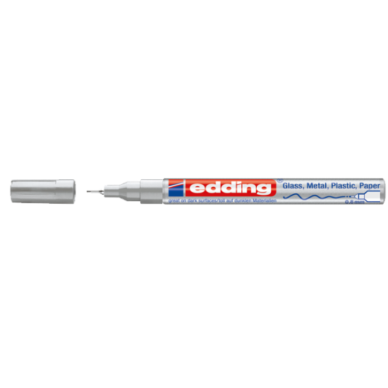 Edding Markör Dekor Boya 0.8 MM Yuvarlak Uçlu Gümüş 780 (1 Adet) resmi
