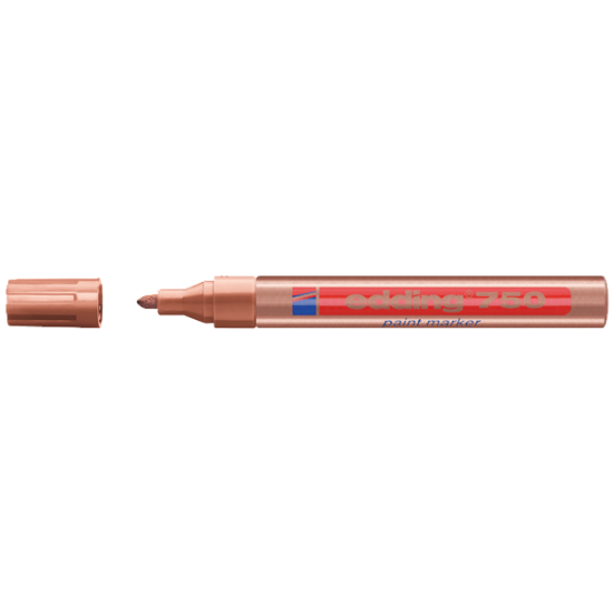 Edding Markör Dekor Boya Yuvarlak Uçlu 2-4 MM Bakır 750 (10 Adet) resmi