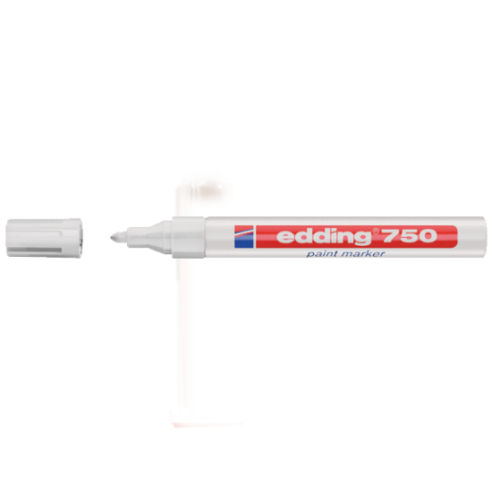 Edding Markör Dekor Boya Yuvarlak Uçlu 2-4 MM Beyaz 750 (10 Adet) resmi