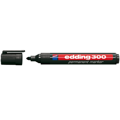 Edding Markör Permanent Yuvarlak Uçlu 1.5-3 MM Siyah 300 (10 Adet) resmi