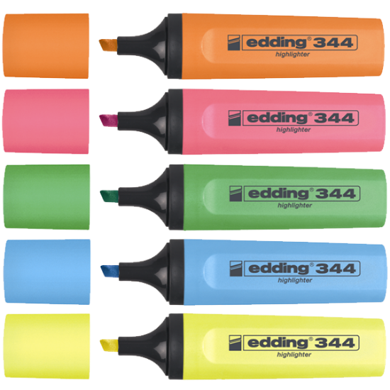 Edding Fosforlu Kalem Karışık Renk 5 Lİ 344 resmi